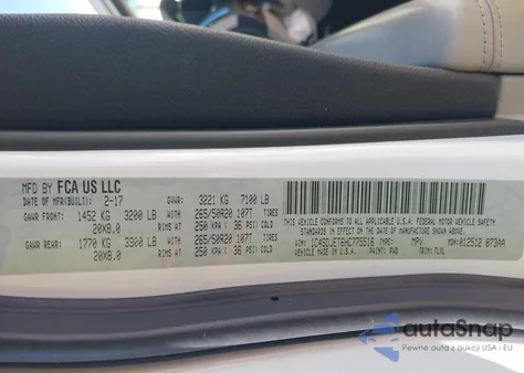 2017 Dodge Durango Citadel Anodized Platinum Awd из США, поврежденный, VIN 1C4SDJET6HC775516